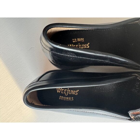 G.H.BASS Women's Whitney Lug Leopard Loafer Flats Size 6.5 Black Leather NEW - Picture 8 of 11